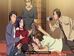 Hentai - just married, her husband, to pay off your debts, get gangbanged
