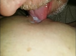 The husband and wife share cum the cuckold session